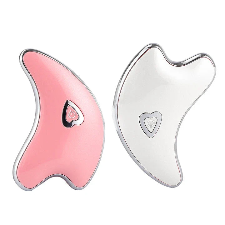 Electric Guasha Face and Neck Vibration Massager with Micro-Current Ion Technology for Skin Rejuvenation