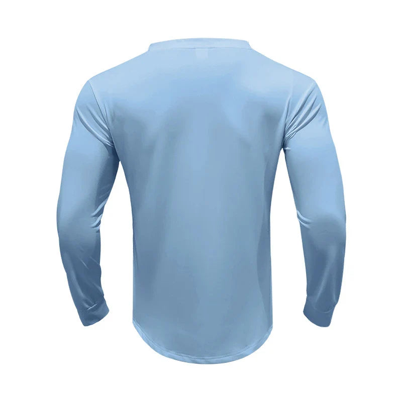 Premium men's slim-fit buttoned v-neck knit top in various colours, showcasing a tailored, sophisticated design