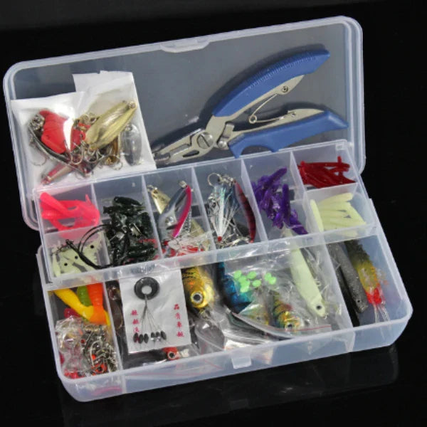 Premium 132-piece multi-functional fishing lure kit with high-quality components and innovative designs for British anglers