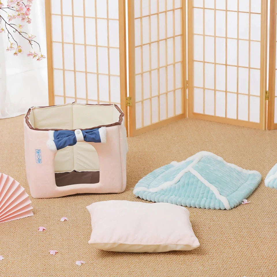 A cosy and stylish pet house designed to keep your furry friend warm and comfortable during the winter months.