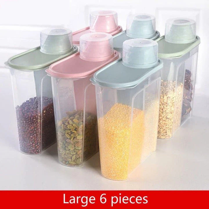 Premium plastic food storage containers set with airtight lids and transparent design for efficient kitchen organisation