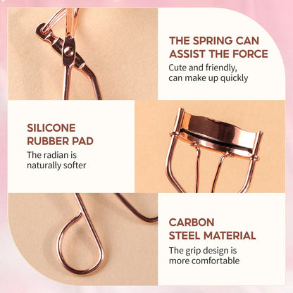 OVW 1PCS Eyelash Curler Clip in rose gold, designed for effortlessly curled and volumized lashes