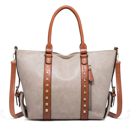 Premium leather shoulder bag in various colours, featuring a spacious yet sleek design for the modern British woman