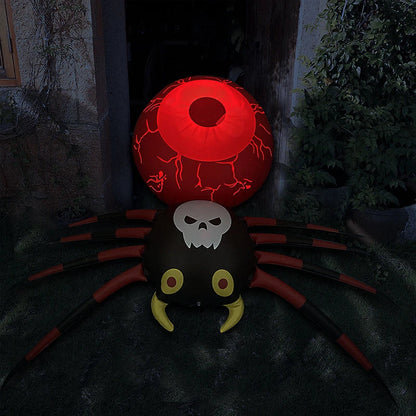 Illuminating Halloween Inflatable Spider Decoration with Captivating Lighting and Eco-Friendly Design