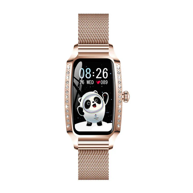 Premium stainless steel and zinc alloy heart rate and blood pressure monitoring smart watch with advanced health tracking features
