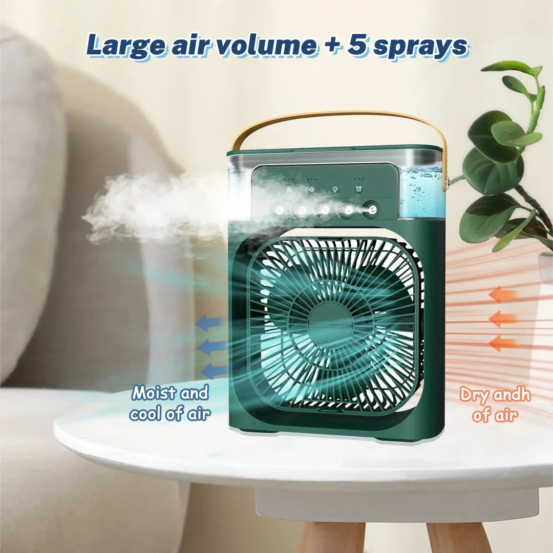 3-in-1 Portable Air Cooler with Fan, Air Conditioner, Humidifier, and LED Mood Lighting