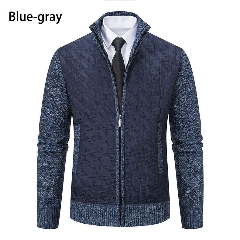 Premium slim-fit jacket with stand collar in a range of classic colours, made from high-quality chenille fabric for exceptional warmth and comfort.