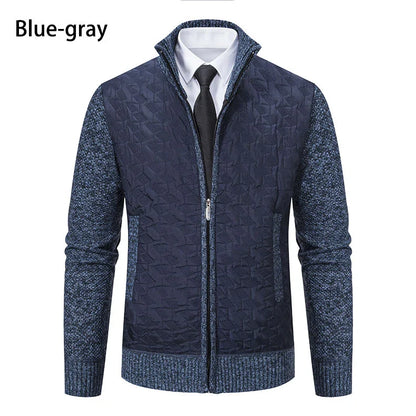 Premium slim-fit jacket with stand collar in a range of classic colours, made from high-quality chenille fabric for exceptional warmth and comfort.