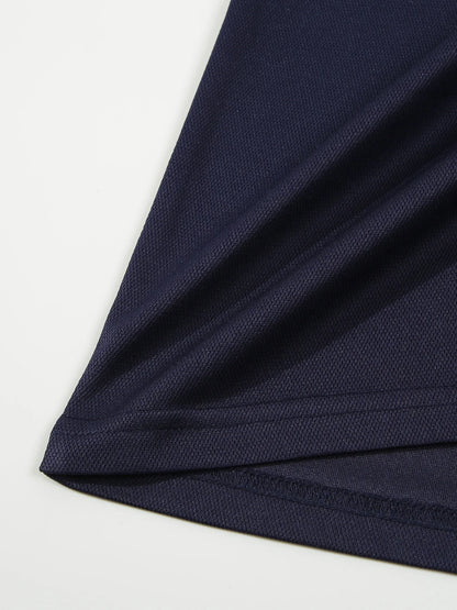 Premium short-sleeve sports shirt for men, featuring a button-down design and breathable, durable polyester fabric