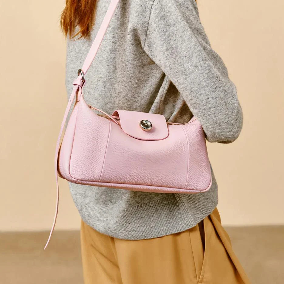 Luxurious Leather Crossbody Shoulder Bag for Women in Brown Colour