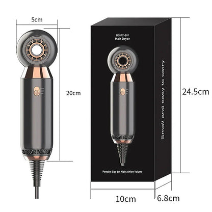 Innovative Leafless Hair Dryer with 800W power and negative ion technology for salon-worthy style at home