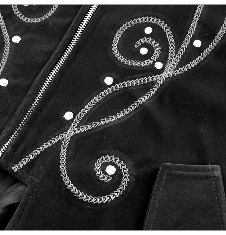 Premium Gothic Halloween Coat with Stand Collar - A Stylish and Durable Jacket for Men