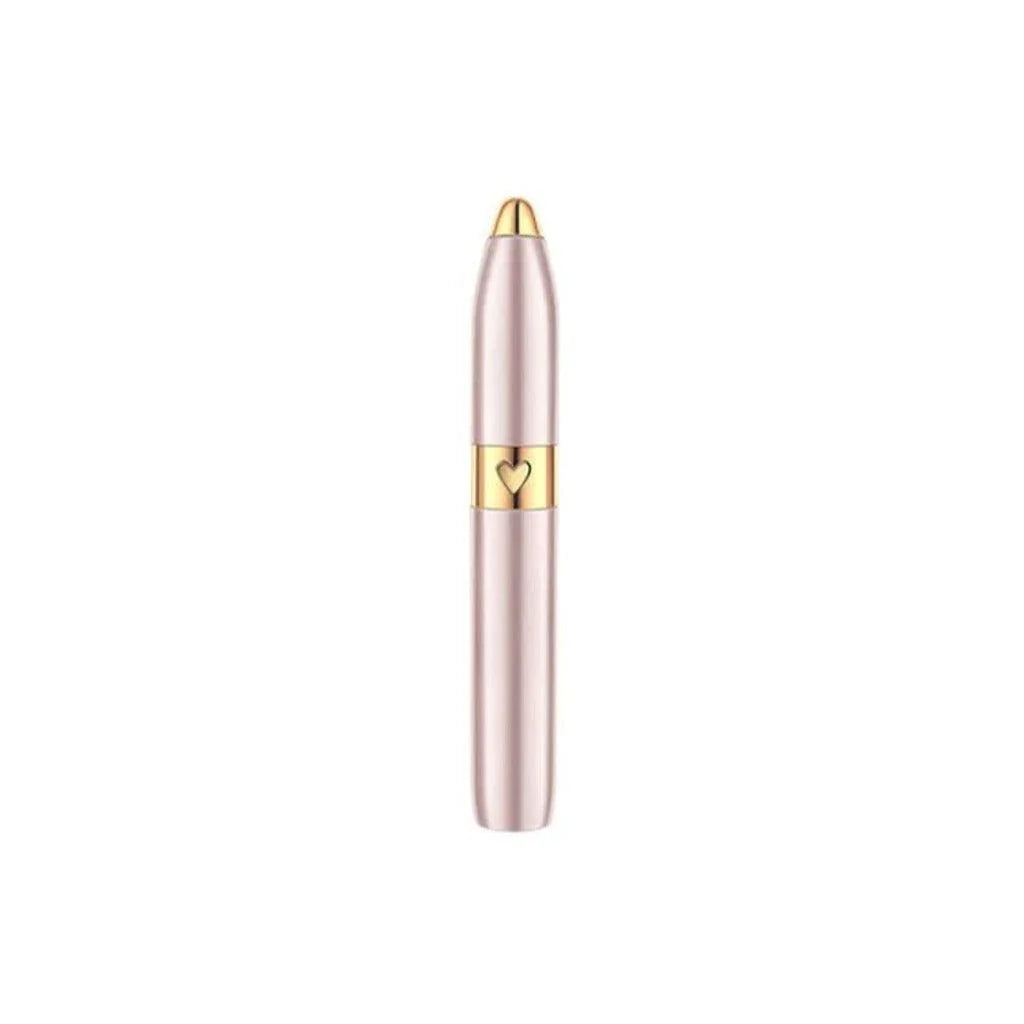 Mini Electric Eyebrow Trimmer Pen with built-in LED light for precise brow grooming