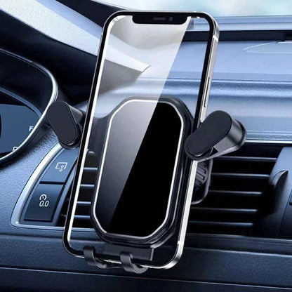 360-degree rotation car phone holder with secure hook-type base and one-handed operation for safe driving in the UK
