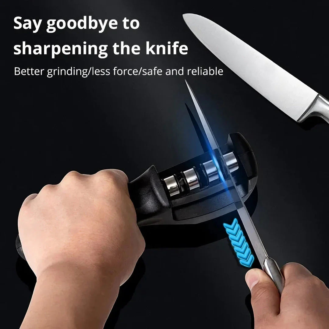 Razor-Sharp Handheld Knife Sharpener with Three-Stage Sharpening Process for Effortless Meal Preparation