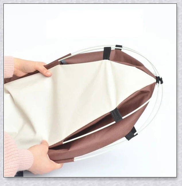 Cosy hexagonal pet tent made of microfibre fabric and carbon rods, providing a warm and stable space for cats and small dogs to relax indoors or outdoors.