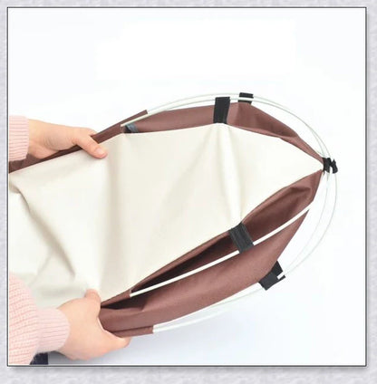 Cosy hexagonal pet tent made of microfibre fabric and carbon rods, providing a warm and stable space for cats and small dogs to relax indoors or outdoors.