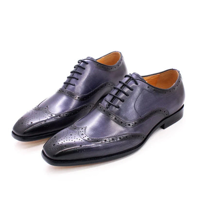 Premium British-style brogue leather dress shoes for men, featuring exquisite craftsmanship, durable construction, and a sophisticated, versatile design.
