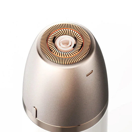 Sleek and efficient electric ladies shaver with hypoallergenic hair removal kit, wireless hand-held design, and IPX7 waterproof capability for flawless grooming