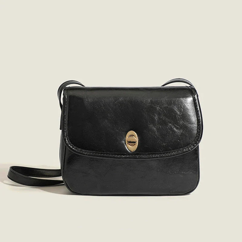 Trendha Flap Square Shoulder Bag in Black, Brown, and Green colours with a vintage-inspired design and secure button closure