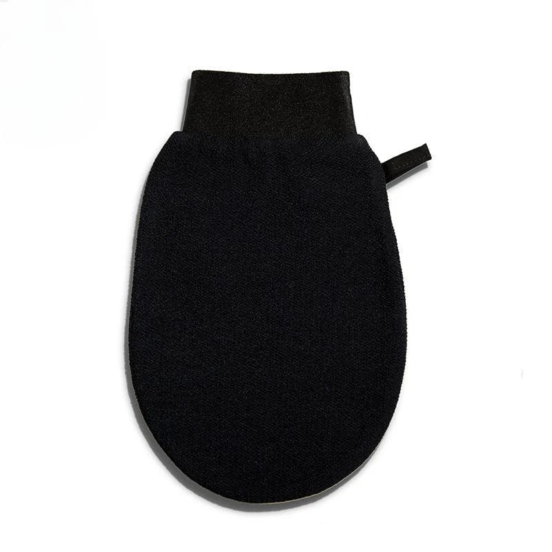 Premium exfoliating body scrub mitt made of viscose fibre for soft, smooth skin