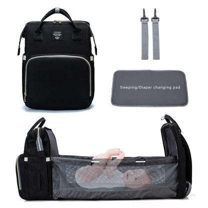 Premium Oxford cloth Mother and Baby Backpack with spacious storage, organisation pouches, and comfortable padded straps for hands-free carrying