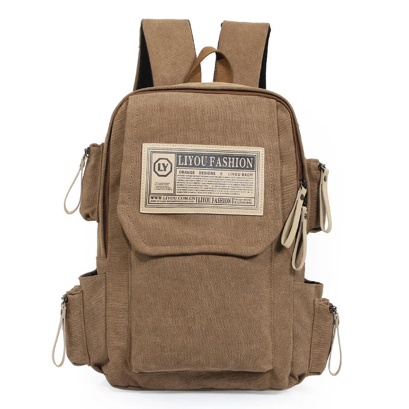 Premium canvas backpack with versatile design and spacious interior for British leisure, sports, and travel needs