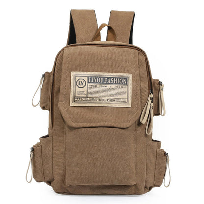 Premium canvas backpack with versatile design and spacious interior for British leisure, sports, and travel needs