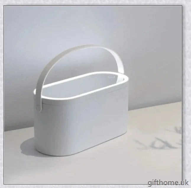 Chic portable makeup case with adjustable LED lighting and rotatable mirror stand