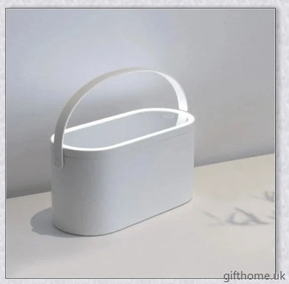 Chic portable makeup case with adjustable LED lighting and rotatable mirror stand