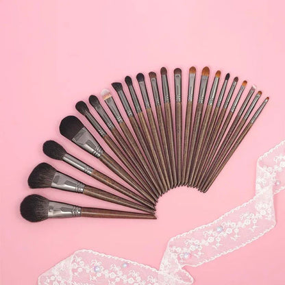A 22-piece premium makeup brush set with high-quality synthetic and goat hair bristles for a smooth, even application and professional-level results.