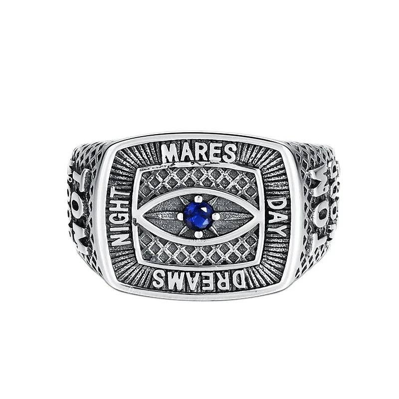 Elegant men's 925 sterling silver ring with eye-catching design, adjustable size for comfort