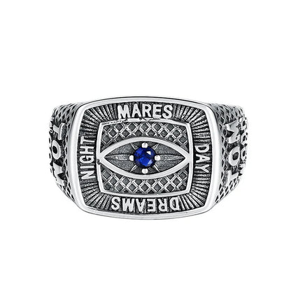 Elegant men's 925 sterling silver ring with eye-catching design, adjustable size for comfort