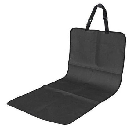 Premium waterproof pet car seat cover in red, designed to protect vehicle's back bench from dirt, fur, and spills