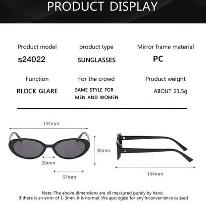Oval-shaped women's sunglasses in a white and grey colour, offering UV protection and a stylish, retro-inspired design.