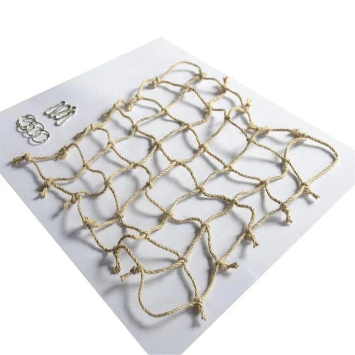 Premium linen climbing net toy designed for British bird owners to encourage natural climbing and physical activity