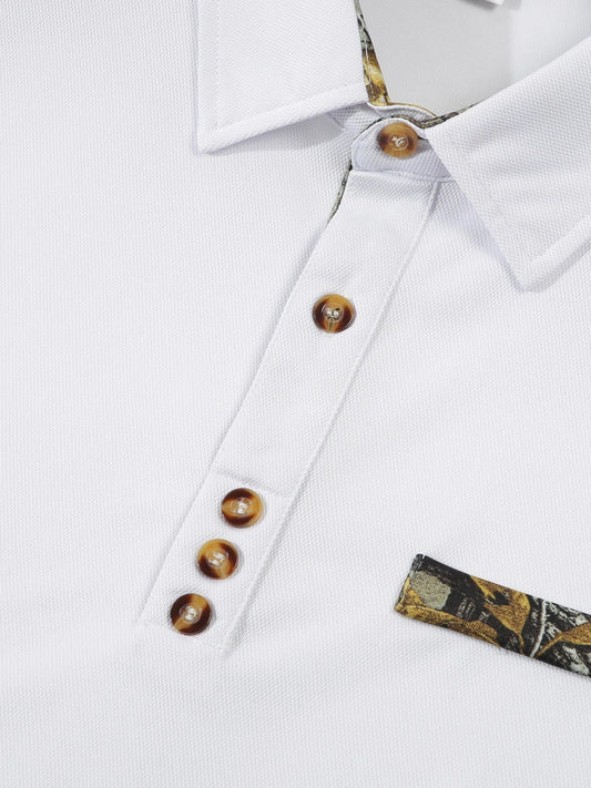 Premium short-sleeve sports shirt for men, featuring a button-down design and breathable, durable polyester fabric