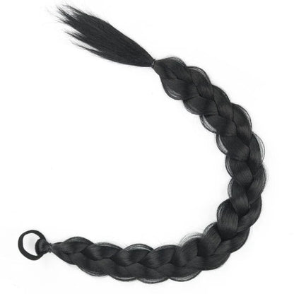 24-Inch Synthetic Braided Ponytail Hair Extension in Blonde Colour, Offering Luxurious British Style and Elegant Transformation