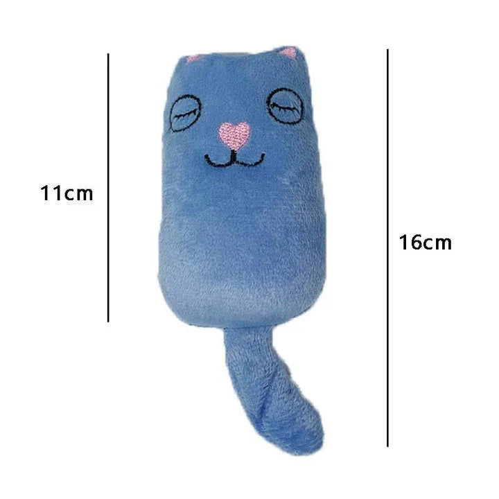 Soft, cuddly catnip-filled plush toy in a grey cotton colour, designed to captivate and entertain your feline friend.