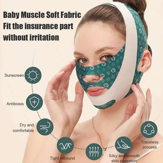 Contour-Enhancing Adjustable Sleep Mask for Firmer, Lifted Facial Appearance