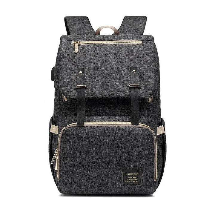 A stylish and practical mummy backpack with multiple pockets, perfect for organising and transporting all your parenting essentials.