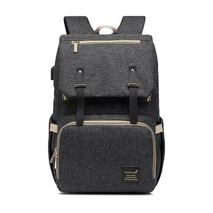 A stylish and practical mummy backpack with multiple pockets, perfect for organising and transporting all your parenting essentials.