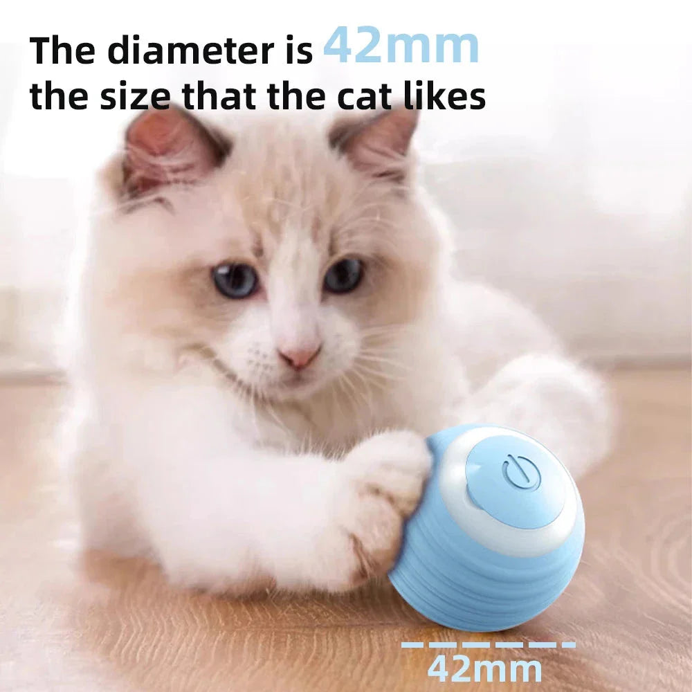 Interactive electric cat toy with 360-degree rotation and obstacle avoidance for endless play