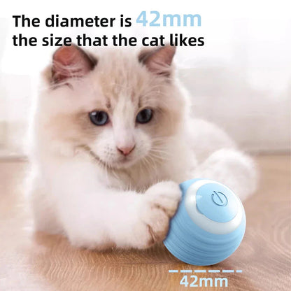 Interactive electric cat toy with 360-degree rotation and obstacle avoidance for endless play