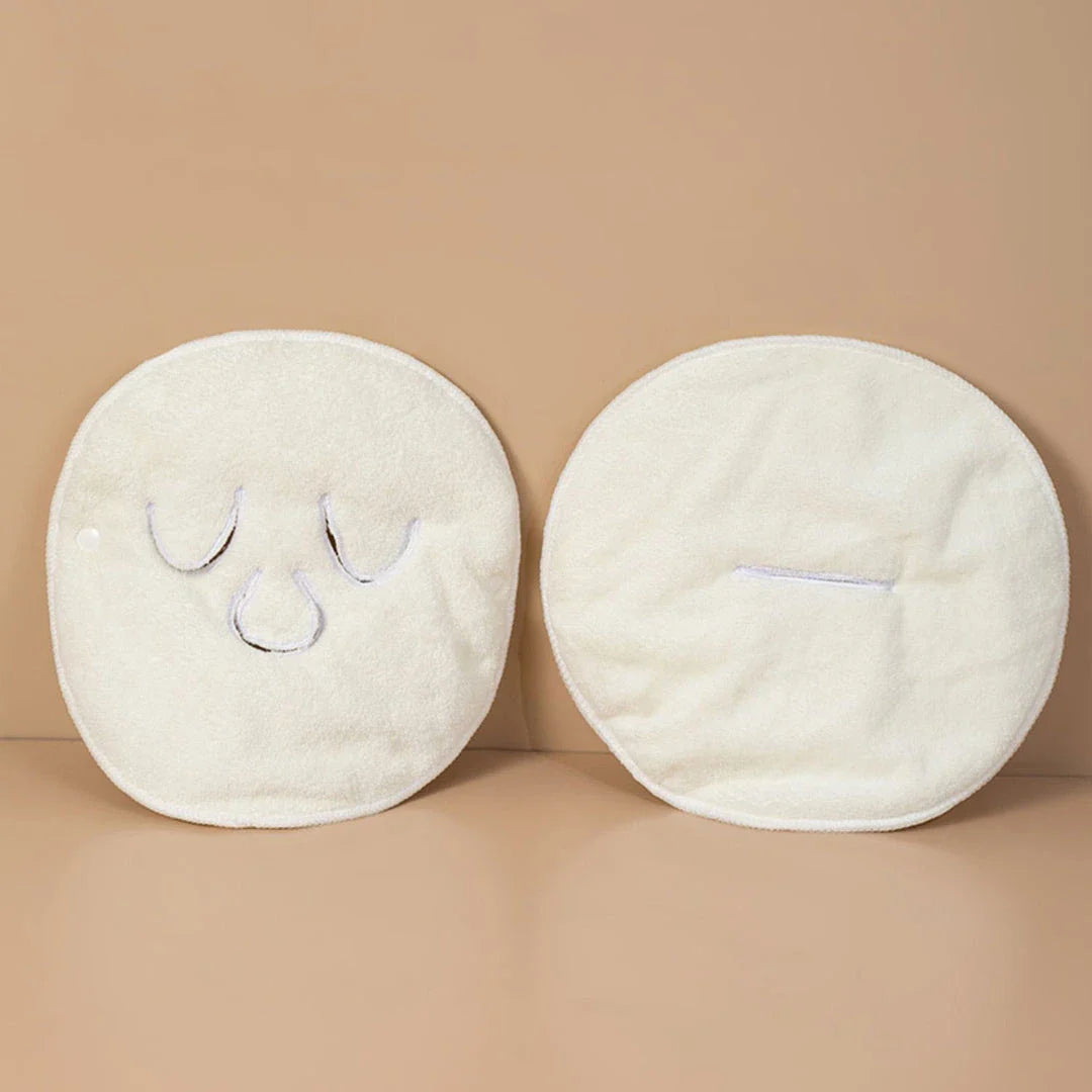 Premium hot compress facial towel mask made of high-quality cotton for rejuvenating and soothing skin