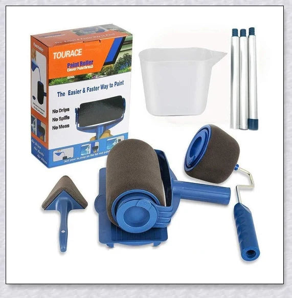 Premium Paint Roller Kit with large paint chamber, micro-fibre roller, and precision edging tools for a flawless painting job