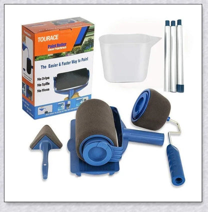 Premium Paint Roller Kit with large paint chamber, micro-fibre roller, and precision edging tools for a flawless painting job