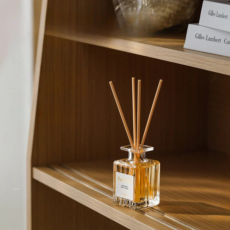 Romantic Manor Perfume Reed Diffuser - Elegant glass bottle with premium essential oil fragrance for a soothing and inviting atmosphere