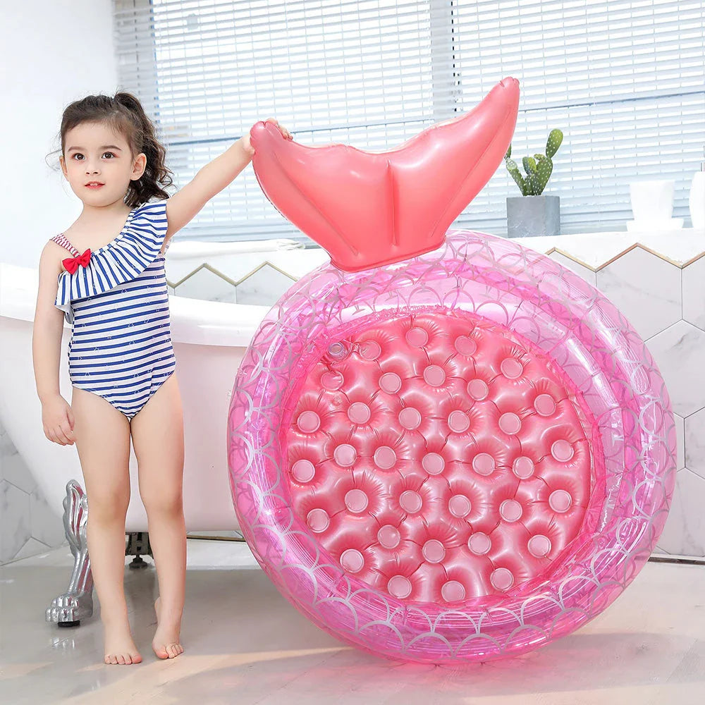 Trendha Kids Baby Inflatable Swimming Pool - Durable PVC Paddling Pool for Outdoor Summer Fun