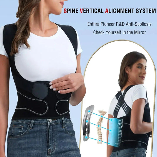 Adjustable posture corrector brace with customizable fit and breathable materials for pain relief and improved posture
